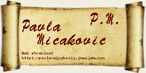 Pavla Micaković vizit kartica